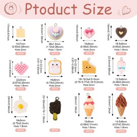 Beadthoven Resin Pendants Cupcake Dessert Pendants for Jewellery Making, Resin, Resin