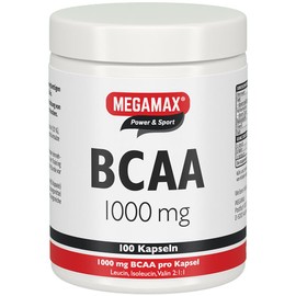 Megamax BCAA 1000 mg Branched Chain Amino Acids, Branched Chain Amino Acids, 100 Capsules