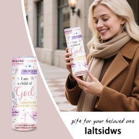 Christian Gifts for Women Tumbler 20oz I Am a Child of God Cup Tumbler, Inspirational Religious Birthday Catholic Spiritual Baptism Confirmation Gifts, Christian Coffee Mugs, Bible Gift for Women