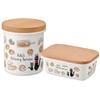 Skater ENC8-A Enameled Canister, Wooden Lid, 25.5 fl oz (750