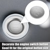 X AUTOHAUX Car Engine Start Stop Button Cover Trim Kit