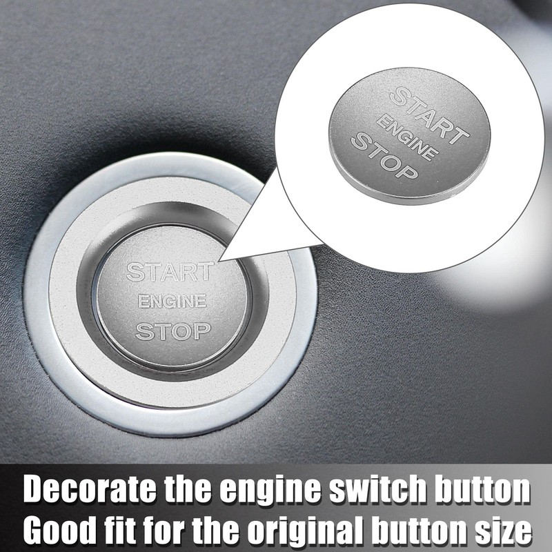 X AUTOHAUX Car Engine Start Stop Button Cover Trim Kit