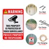 M METERXITY 4-Pack Warning This Property Is Protected by Video