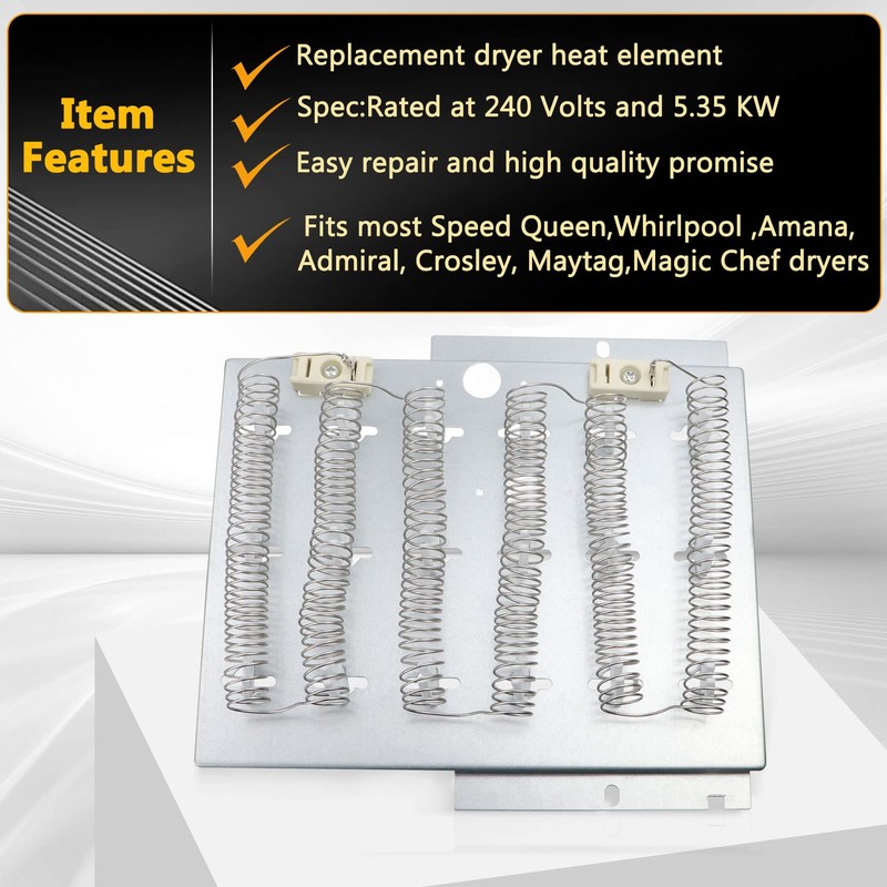 D510329P, WPY503978, 510329P, Dryer Heating Element for Speed Queen Maytag