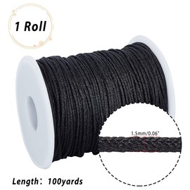 PandaHall Elite Twist Nylon Rope Braided Cord Nylon Yarn Trim Cord Craft Rope Bohemian Nylon Cord Macrame Curtain DIY Hanging Accessories Parts Handmade Material