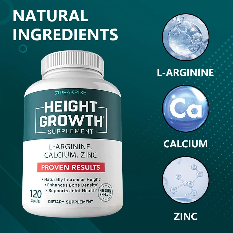 Balincer Height Growth Supplement - 60 Caps -Enhance Bone Strength,Devel