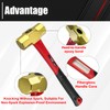 C&T 2lb Brass Sledge Hammer,Non-Sparking, Comfortable Fiberglass Handle,2-Pounds,Non-Magnetic,Corrosion Resistant