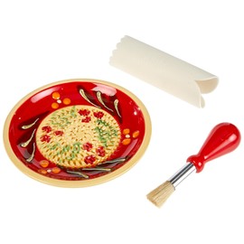 JOSKO Produkte 2732 Red Meadow Grating Plate Set, Ceramic, Red