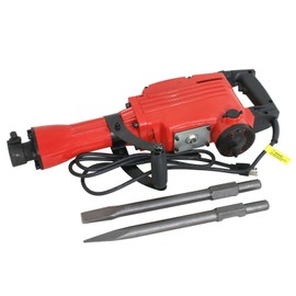 ZENSTYLE Heavy Duty Electric Demolition Jack Hammer 2200W Concrete Breaker Power Tool with 2 Chisel, 2 Punch Bit Set, Gloves, Oil Feeder Wrench, Mask, Safety Goggle and Case