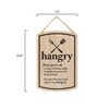 Hangry Definition Wood Wall Decor - Funny Hanging Sign for