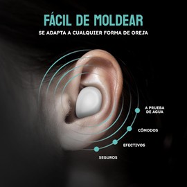 MENDO®️ 12 Tapones de Oídos de Silicona + Carrycase Tapones para Oídos, Earplugs, Tapones de Oídos para Dormir, Tapones para Nadar, Tapones Auditivos de Seguridad