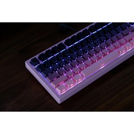 GK GAMAKAY Side Printed Shine Through PBT Keycaps Cherry Profile, 135 Key Cap Doubleshot Keycaps Set, Minimalist Style for 61/68/75/84/87/96/98/100/104/108 Layout Mechanical Keyboard (Gradient Pink)