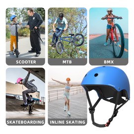 KORIMEFA Kids Bike Helmet Toddler Helmet for 2-13 Years Old Boys Girls Adjustable Skateboard Helmet Multi-Sports Lightweight Helmet Safety Protection Gear for BMX Cycling Skateboard Scooter