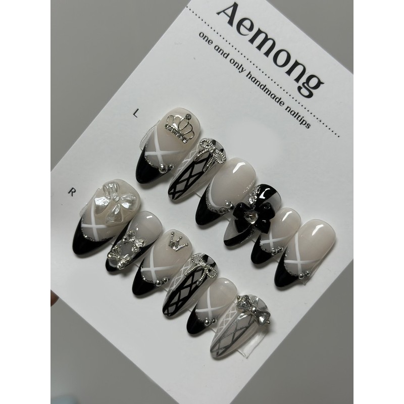 Aemong: Black Tiara Ballet Core - Almond Egg / Aemong