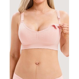 HBselect Nursing Bras for Breastfeeding Maternity Bra Women Seamless Pregnancy Wireless Sleep Bralette with Extra Extenders