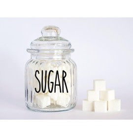 Kitchen Pantry Labels, Coffee Sugar Flour Tea, Multiple Sizes, Farmhouse Style, Glossy Matte Metallic