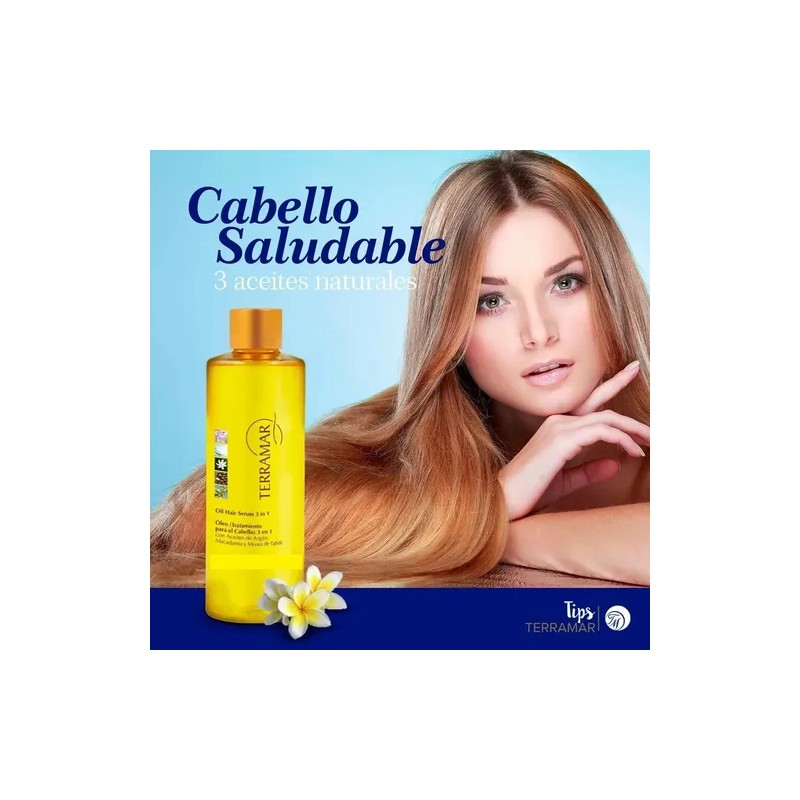 Aceite TERRAMAR BRANDS Cuidado Capilar antifrizz de 120mL