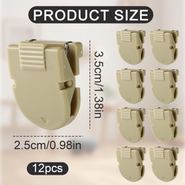 BOXOB 12pcs Cubicle Clips, Premium Plastic Cubicle Hooks for Fabric Walls Picture Hanger Practical Accessories for Hanging Photos Memos Documents(Green)