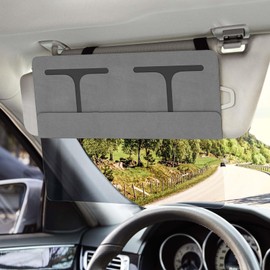 Sun Visor Extender for Car, Sun Blocker with PC Sunshade Lens,car Sun Visor with Lastest Adjustable Angle Design,Protect from Glare, UV Rays, Universal for Car, SUV- Gray
