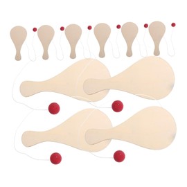 MERRYHAPY 10Pcs Wooden Paddle DIY Art for Unfinished Painting Fun Indoor Doodle Game Creative Crafting for Parties Hand Activities