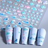 IDDFEVE Embossed Summer Nail Art Stickers - 5D Beach Palm