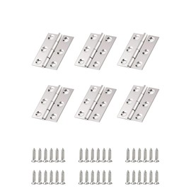 Stainless Steel Hinges Hardware with Lock Mini Hinges Set of 6 Silent Hinges for Doors and Windows Easy Installation Abrasion Resistant for Home and Office Hinges Stainless Steel Hinges Mini Hinges