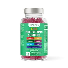 Multivitamin for Kids 60 Berry Flavour Gummies - Contains 12 Essential Vitamins + Minerals Including Vitamin C D A, E & B Vitamins for Childrens - Pack of 60 Chewable Vitamins