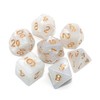 CREEBUY DND Dice Set Pearl White Games Dice for Dungeon