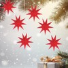 chenyu 5 Pack 9 Pointed Paper Christmas Stars Red Paper
