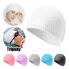 Tripsky Silicone Swim Cap,Comfortable Bathing Cap Ideal for Curly Short