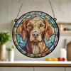 Image Industry Vizsla Stained Glass Effect Suncatcher - Garden Gift