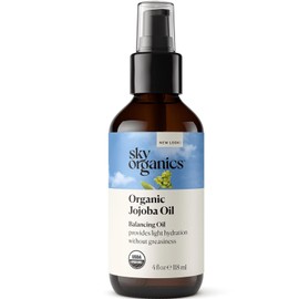 Sky Organics Organic Jojoba Oil to Balance and Hydrate Face and Body, 4 fl oz