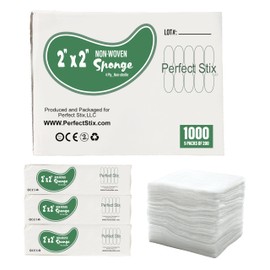 2 x 2 Non-Woven 4 Ply Dental Sponges/Non Sterile Gauze Wipes - Package of 5/200cts -1,000ct Total
