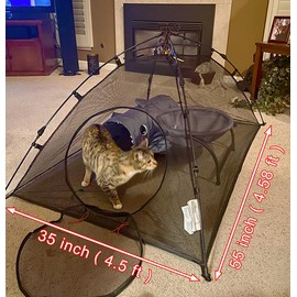 BETYMAN Outdoor Cat Tent for Outside Cat Enclosures Outdoor Pop Up Pet Playpen Playhouse (Play Tents for Small Animals) - Outside Habitat
