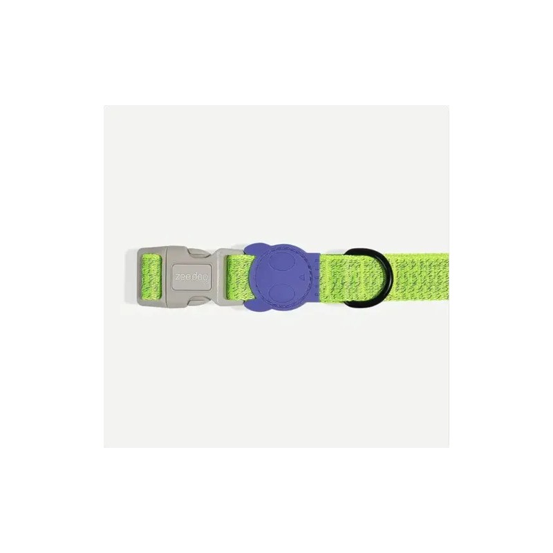 Zee.Dog Collar Reflectante Perro Verde Lima Talla L Seguridad Nocturna