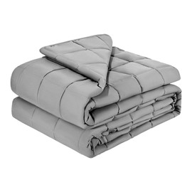 VEVOR Weighted Blanket 88 x 104 inch - King Size, 25 lbs Heavy Blanket with Cooling Glass Beads, Soft & Breathable for All-Season Use, Suitable for Adults 250-310 lbs, Ideal Gift Choice (Grey)