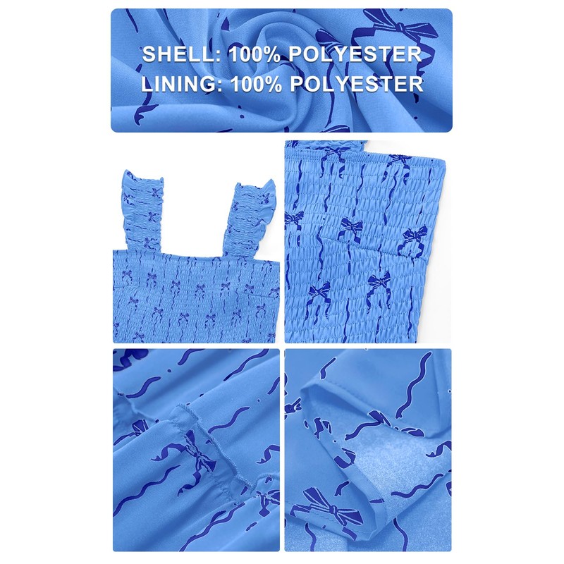 PRETTYGARDEN Women's 2025 Summer Dress Floral Print Smocked Tank Dress