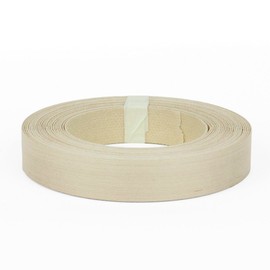 Furndiy Birch 7/8" x 25' Roll Pre-Glued Wood Veneer Edge Banding, Iron on Edge Band, Hot Melt Adhesive, Real Wood Edge Tape, Veneer Edging for Easy Furniture Restoration, Smooth Surface, Based in USA