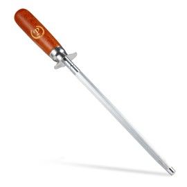Sacapuntas de cuchillos, afilador de cuchillos de cocina, acero al carbono, acero profesional para afilar cuchillos, barra de afilar con agujeros para colgar (13 pulgadas), P