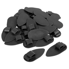 X AUTOHAUX Universal Car Floor Mat Clips Fixing Grips Anti Slip Buckle Black 28x56mm 30pcs