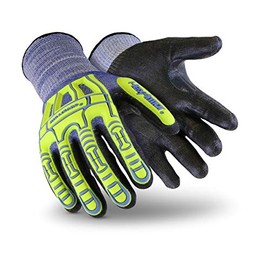 HexArmor Cut-Resistant Impact Protection PU Palm Work Gloves | Rig Lizard® Series 2095 | Large