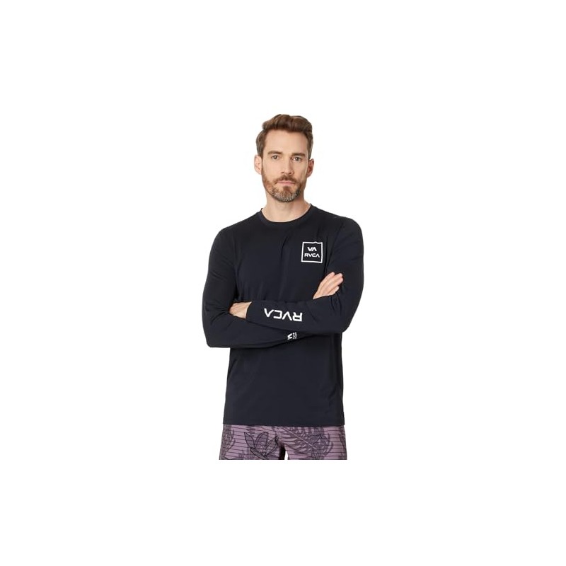 RVCA Men's RVCA Long Sleeve Surf Tee Black X-Large