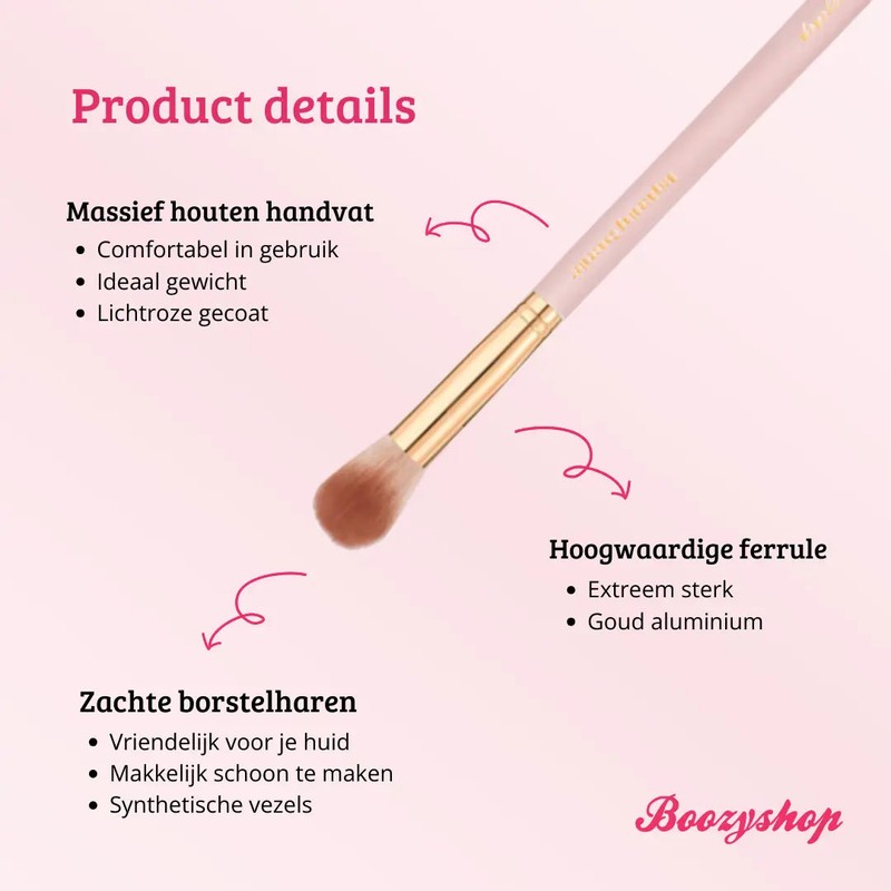 Boozyshop Soft Pink & Gold Brightening Concealer Brush