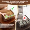 Acacia Wood Tea Bag Organizer with Gift Box, Double-Drawer Tea