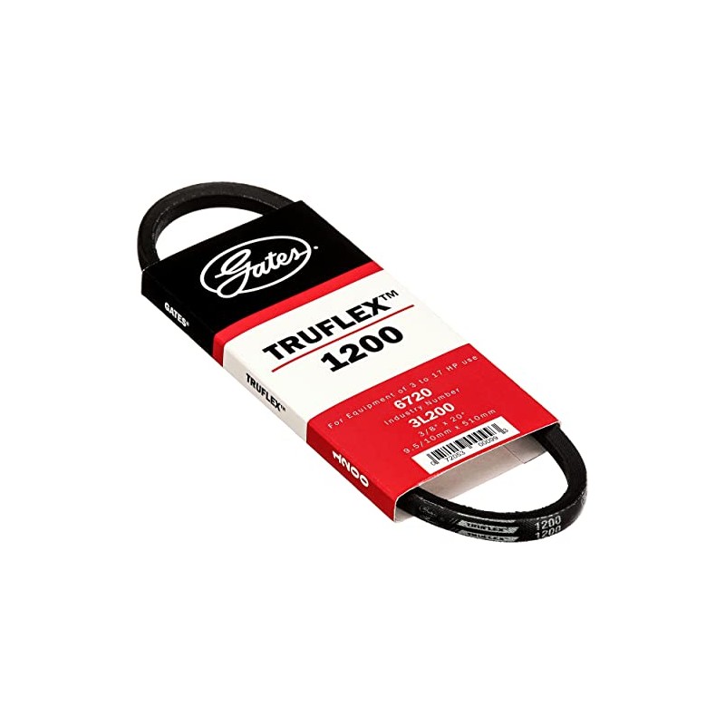 Gates 1200 Truflex FHP Low Horse-Power V-Belt, Black