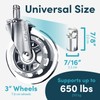 Lifelong Office Chair Wheels Replacement, Heavy Duty, Silver, 5-Pack |