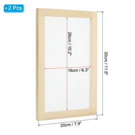 PATIKIL 11.8"x7.9" Wooden Paper Making Screen, 2 Pack Paper Making Mould Frame Papermaking Mould Deckle for DIY Paper Craft Dried Flower Handcraft, Natural Color