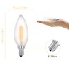 Lawyettle E12 LED Candelabra Bulbs 40 Watt Equivalent, 2700K Warm