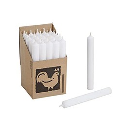 Taper Candles Pack of 10 Dinner Candles Continuously Dyed Taper Candles for Table Decoration for Wedding Christmas and Party Colour: White Height: 18 cm