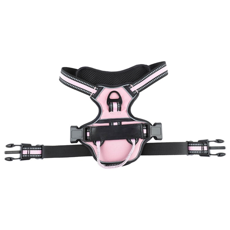 Dog Harness Double Layers Adjsutable Breathable Mesh Reflective Escape Proof